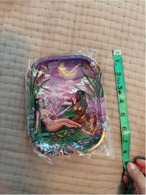 Unisex Unbranded Serveware Rolling Tray One Size Purple Green